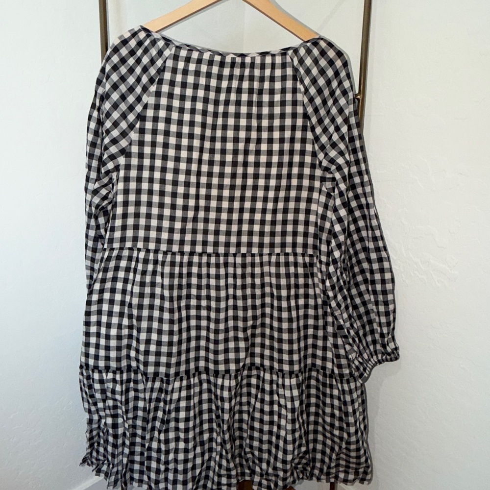 GAP Black and White Gingham Peasant Dress - Picture 4 of 4